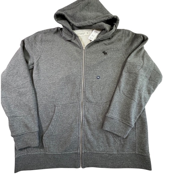 Abercrombie & Fitch Other - Abercrombie & Fitch Mens Soft Fleece Full Zip Hoodie Grey XXL NWT  streetwear